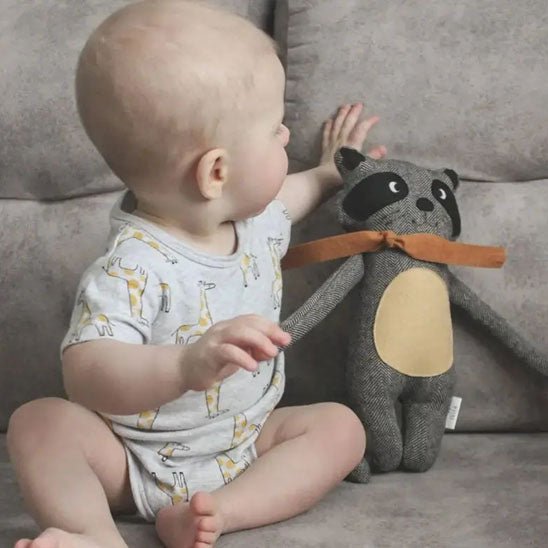 discussion doudou raton laveur et bébé