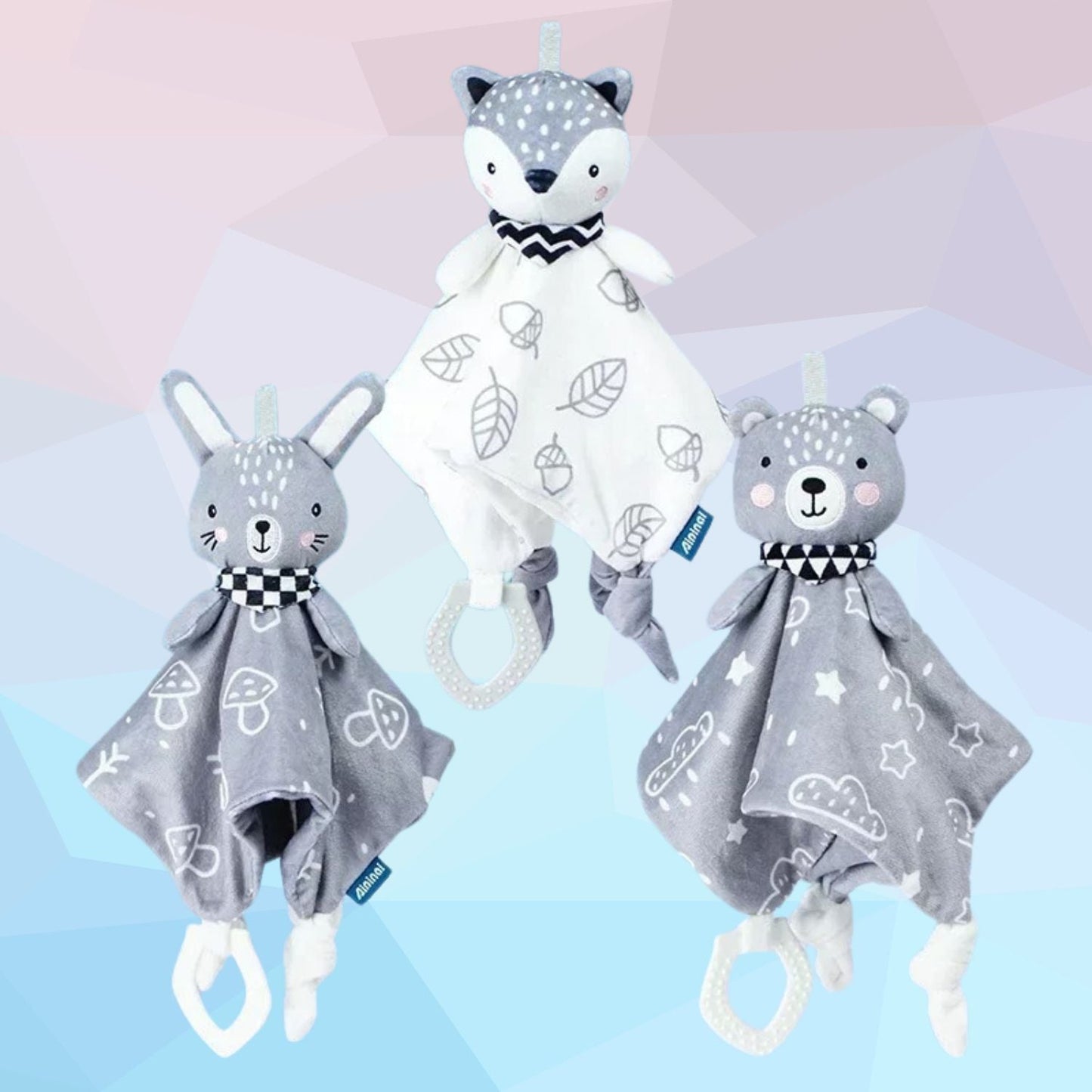 Doudou plat- NordiDoudou™ - Cheerful Rainbow