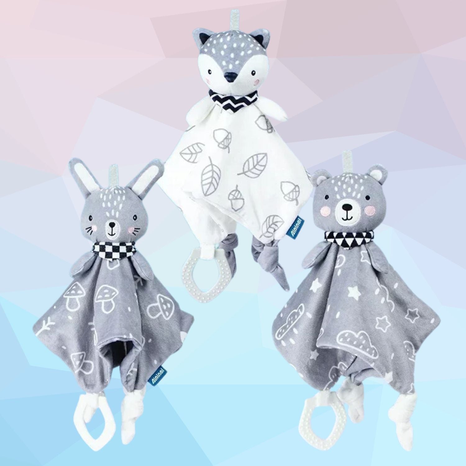 Doudou plat- NordiDoudou™ - Cheerful Rainbow